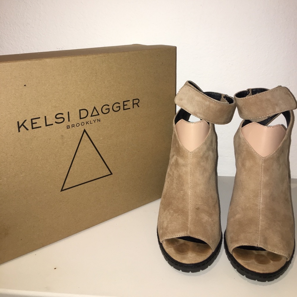 Kelsi Dagger Brooklyn Suede Wrap Heels